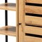 Baxton Studio Vander Contemporary Oak Brown Finished Wood and Black Metal 1-Door Shoe Storage Cabinet 189-11751-ZORO - alternate 9